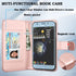 Takfox Galaxy J3 2018 Leather Wallet Case, Flip Folio with 9 Card Holder, Detachable Strap - Rose Gold...