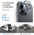 CANSHN [3+3 Pack for iPhone 15 Pro Screen Protector Tempered Glass & Camera Lens Protector Accessories with Easy Installation Frame, Double Shatte...