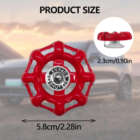 Car Knob Decor,Metal Handwheel Car InteriorCar Center Console Button Valve Decoration, Can be Used for Shift Knob Cover, Air Conditioning Radio Vo...