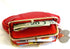Womens Leather Mini Wallet ID Credit Cards Cash Coin Holder Case Organizer Purse with Framed & Zipper Closures - RED, (COIN03-RED)...