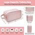 Travel-Accessories Makeup Bag for Women,Water Resistant Toiletry-Bag-For-Travel-Essentials,Dorm Room Essentials,Eco Leather Cosmetic Bag for Full ...