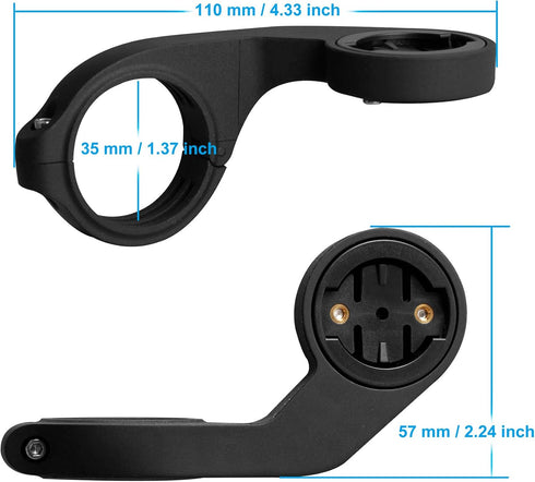Out-Front Bike Mount Bicycle Extended Mount with Carbon Finish Compatible with Garmin Edge 200, 500, 510, 520, 800, 810, 530, 830 and Other Garmin...