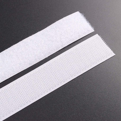 3/4'' Width x 10Meters Length White Sew On Hook and Loop Tape Fastening Nylon Fabric Tape (White, 3/4 Inch x 10 Meters)...