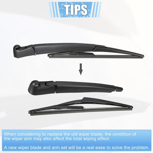 ACROPIX Rear Windshield Wiper Blade Arm Replacement Set OEM Quality Fit for Honda Civic 3-Door 5-Door Hatchback 2001-2005 - Pack of 2...