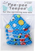 Washable cotton Pee-pee Teepees that shield baby boys pee during diaper changes. Makes a great add-on gift for a baby shower thanks to its fun, gi...