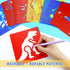 24 Pieces Stencils for Kids 5.9 x 5.5 Inches Drawing Stencils Chalk Stencils Large Washable Animal Themed Primary Shape Template for Kids Toddlers...