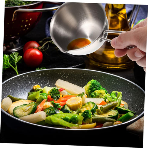 Pour Oil Small Pot Steaming Pot Steel Pot Sauce Pan Saucepan Metal Pot Stainless Steel Cookware Pot Steamer Non Stick Pot Pouring Pot Oil Pots for...