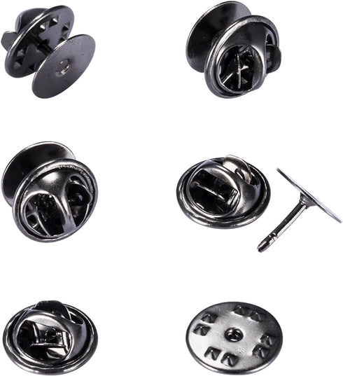 Canomo 50 Pairs Butterfly Clutch Tie Tacks Pin Backs with 10mm Blank Pins(Black)...