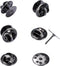 Canomo 50 Pairs Butterfly Clutch Tie Tacks Pin Backs with 10mm Blank Pins(Black)...
