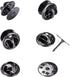 Canomo 50 Pairs Butterfly Clutch Tie Tacks Pin Backs with 10mm Blank Pins(Black)...