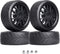 4PCS 1/10 RC On-Road Tires & Wheels 12mm Hex Preglued for Tamiya HSP HPI RC Racing Car...