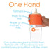PopYum 9 oz Orange Anti-Colic Formula Making/Mixing/Dispenser Baby Bottle with #2 Medium Flow Nipple, 260 ml, BPA-Free, Natural Latch...