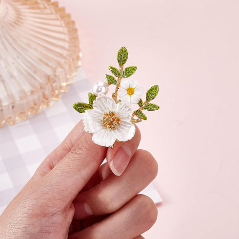 Ornaland Daisy Flower Brooch Alloy Enamel Sunflower Brooch Pin Brooches Badge Jewelry for Jackets Backpack Corsage Lapel Scarf Clothing Accessorie...