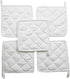 Pot Holders 100% Cotton (Pack of 10) Pot Holder 8" x 8" Square, Solid White Color Everyday Quality Kitchen Cooking, Heat Resistance!!...