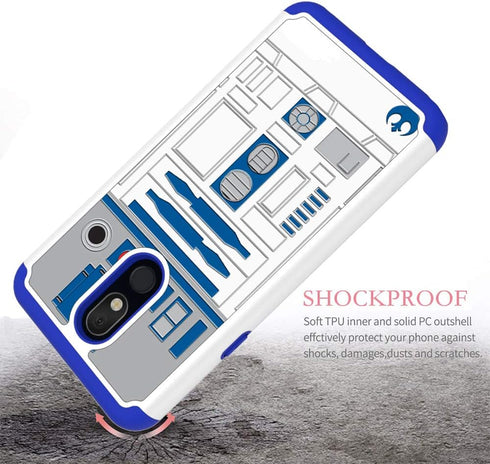 Sunshine-Tech Compatible for LG Stylo 5 / LG Stylo 5/Stylo 5V/ LG Stylo 5 Plus/LG Stylo 5X, R2D2 Droid Robot Pattern Hard PC and Inner Silicone Hy...