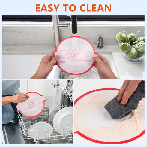 Silicone Bread Sling for Dutch Oven Non-Stick Heat Resistant Sourdough Bread Baking Supplies 1 PCS Silicone Mat with Long Handles Cat...