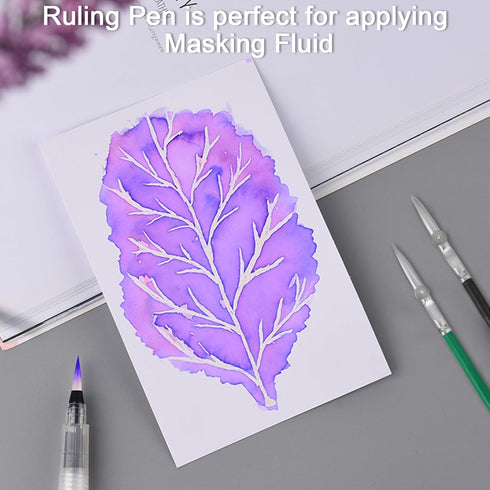 LOONENG Ruling Pen for Masking Fluid, Cross Hinged Ruling Pen for Cartography, Calligraphy, Fine Line Drawing, Suitable for Use with Masking Fluid...