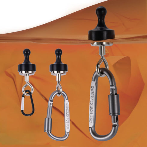 Magnetic Hooks for Canopy, Magnet Clip Hanger with Carabiner for Camping, Heavy Duty Earth Magnets, Cruise Hanging, Multifunctional Tent Canopy, S...