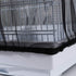 Bird Cage Seed Catcher (2 Pack), Airy Gauze Bird Cage Cover Seeds Guard Dust-Proof Universal Birdcage Accessories Mesh Net Cover (Black + White, L...