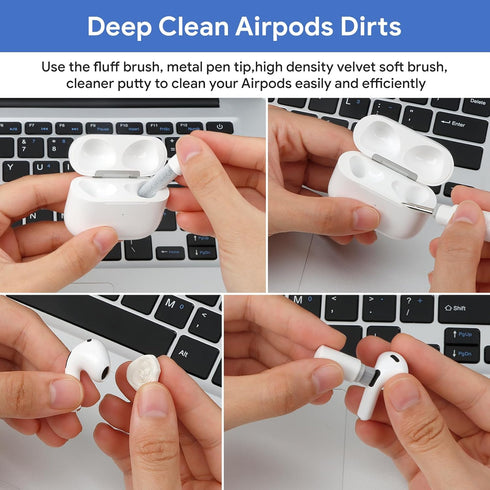 12 in 1 iPhone Cleaning Kit, Airpods Cleaning Kit, iPad/Phone Charging Port Cleaner Repair & Restore Tool,Multi Cleaner Tool Kit for USB C Port/Li...