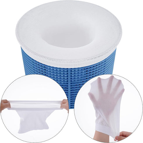 10pcs Pool Skimmer Socks, Pool Filter Socks for Skimmer Basket, Ideal Sock/Net/Saver to Protect Your Inground or Above Ground Pool - Filters Debri...