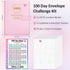 Sooez 100 Envelopes Money Saving Challenge, A5 Savings Challenge Book to Save $5,050, Money Saving Binder with Reusable Tracker, Save Challenge Bo...