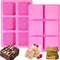 Webake Brownie Pan with Dividers Silicone, 2.5" x 2.5" x 1" Square Brownie Mold for Baking Brownie, Chocolate Bar, Muffin, Cornbread, Square Cupca...