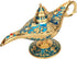 LAUYOO Classic Aladdin Magic Genie Lamp Legend Wishing Light Costume Lamp Metal Carved Arabian Props for Home Tabletop Decoration Party Birthday H...