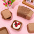 Whaline 100Pcs Parchment Square Cupcake Liners Kraft Paper Square Baking Cups Natural Color Cupcake Wrappers for Wedding Birthday Baby Shower Part...