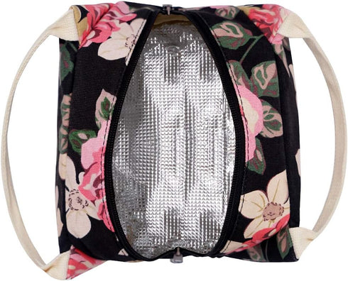 EurCross Work Lunch Bag for Women and Lidies,Trendy and Practical Floral Canvas Compact Lunch Tote Bento Box Bag...