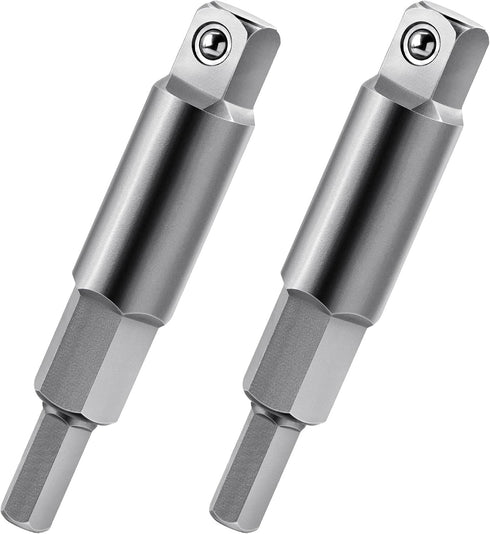 ANCIRS 2 Pack 3/16 to 5/16 Service Wrench Hex Key Adapter, Ratchet Wrench Hexagon Bit Adapter Kit, HVAC Valve Opener for Air Conditioning Refriger...