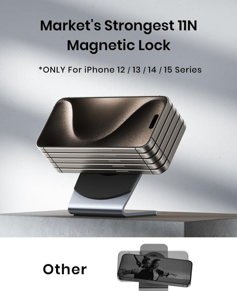 INIU for Magsafe Charger, 15W Fast Charging Magnetic Wireless Charger Stand, Wireless Charging Station with Sleep-Friendly Adaptive Light and Cool...