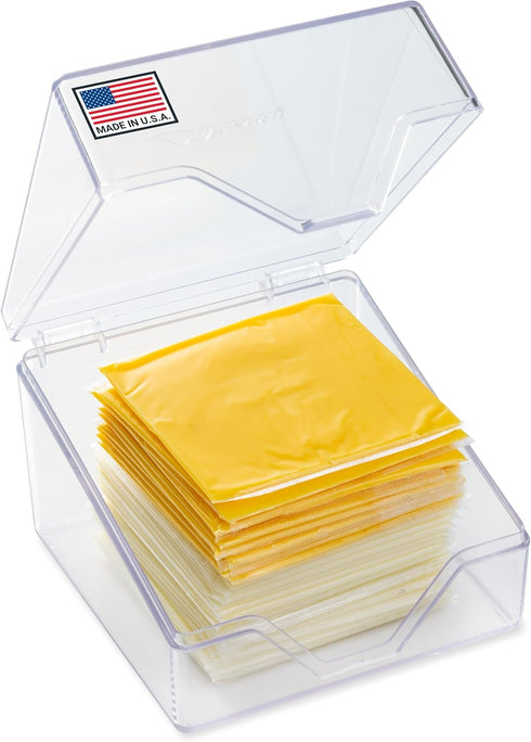 American Sliced Cheese Holder | Storage Container for Fridge | Easy to Clean | Airtight storage | Leak Proof | Freshness | Made in USA...