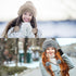Peicees Womens Fur Hats with Pompom for Winter Warm Knit Beanie Skull Cap Russian Ushanka Trapper Hat with Ear Cover...