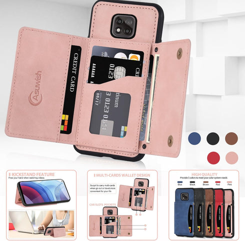 Asuwish Phone Case for Moto G Power 2021 Wallet Cover with Tempered Glass Screen Protector and PU Leather Card Holder Stand Slot Cell Accessories ...