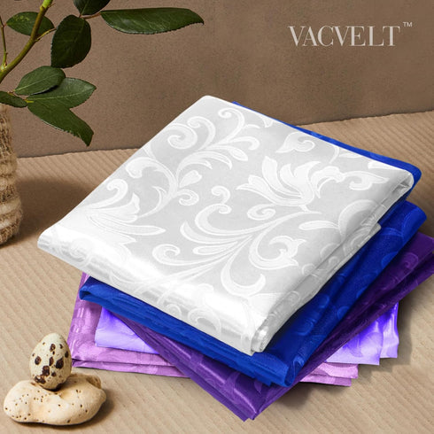 Damask Jacquard Satin Fabric by The Yard, 60 Inch Wide White Satin Fabric Shiny Cloth Fabric, Silky Brocade Fabric for Bridal Dress, Wedding Decor...