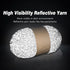 100g/3.5oz BulingBuling Acrylic Reflective Yarn,White yarn,Worsted Fine #2 Yarn - 210 metres/230 yards,Reflective thread,Beginners Yarn for Croche...
