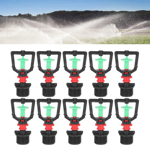 20 Garden Irrigation Nozzles, 360° Swivelling Irrigation Sprinklers, Atomised Rotary Irrigation Nozzles with G1/2 Male Thread for Greenhouse Garde...