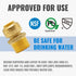 SUNGATOR 1/2 Inch x 3/4 Inch MNPT Adapter, No Lead Brass Push-to-Connect Plumbing Fittings to Connect PEX, Copper, CPVC, With A Disconnect Clip an...