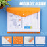 Binder Pocket Organizer Folders, 12 Pack Expandable Folders Plastic Envelopes Binder Folders with 11 Holes for 2/3/4 Ring Binder, Document Pouch w...