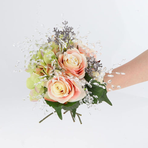 Fityle 50pcs Crystal Bud Branches Artificial Flower Twigs for Wedding Party Home Decor Floral Crafts - White, 15cm...