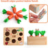 SKYFIELD Carrot Harvest Game Wooden Toy for Baby Boys and Girls 1 2 3 Year Old, Educational Shape Sorting Matching Puzzle Gift Toy with 7 Sizes Ca...