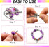 TOAOB 100pcs Assorted European Large Holes Beads Purple Spacer Lampwork Glass Craft Beads Assortments Rhinestone Metal Beads for DIY Charms Bracel...