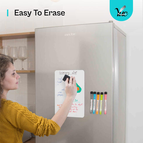 12x8 inch - Small White Board - Magnetic whiteboard - Magnetic Dry Erase Board - Fridge whiteboard - Refrigerator whiteboard - White Board for Fri...