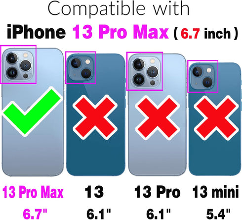 Asuwish Phone Case for iPhone 13 Pro Max 2021 6.7 inch with Tempered Glass Screen Protector and Wallet Flip Cover Card Holder Cell iPhone13promax ...