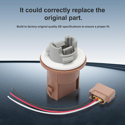 2 Pcs Turn Signal Socket and Pigtail Connector Fit for Fiesta Focus F150 Lincoln Mercury 2003-2019 with Wire Harness Replace 2U5Z13411SA YF1Z13411...