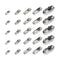 MECCANIXITY Ball Chain Connector Clasps, Stainless Steel Replacement Cord Connector Fit for 1.5/2/2.4/3.2/4mm Beaded Ball Chain, Silver Pack of 10...