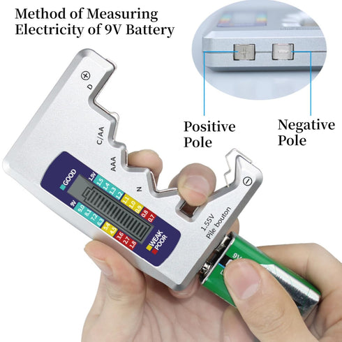 AUNMAS Digital Battery Tester, Universal Battery Checker Small Battery Testers Checker Battery Capacity Testing Tool Battery Analyzer Cranking Sys...