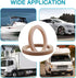 Universal 6.5 Speaker Spacer: 2×6.5 speaker spacer Wooden MDF Speaker Rings for Cars/Boats/Trucks/RV...