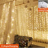 ZSJWL 300 LED Curtain Fairy Lights with Remote, 8 Modes 9.8 × 9.8 Ft, USB Plug in Copper Wire String Lights for Bedroom Window Chrismas Wedding Pa...